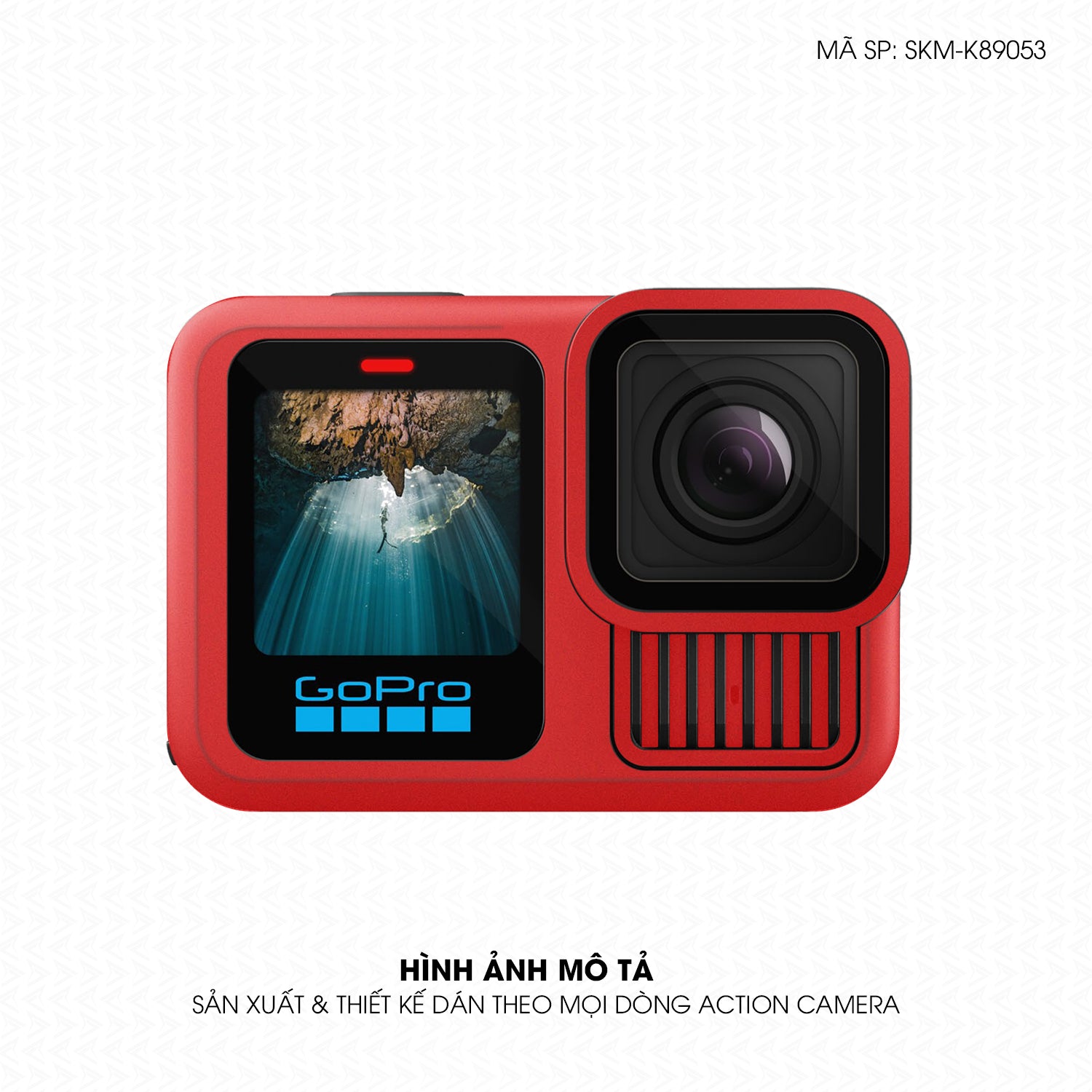 Dán Skin Đổi Màu Action Camera Đỏ Lì | SKM-K89053