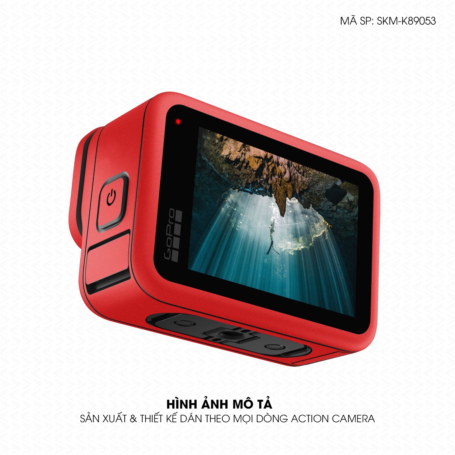 Dán Skin Đổi Màu Action Camera Đỏ Lì | SKM-K89053