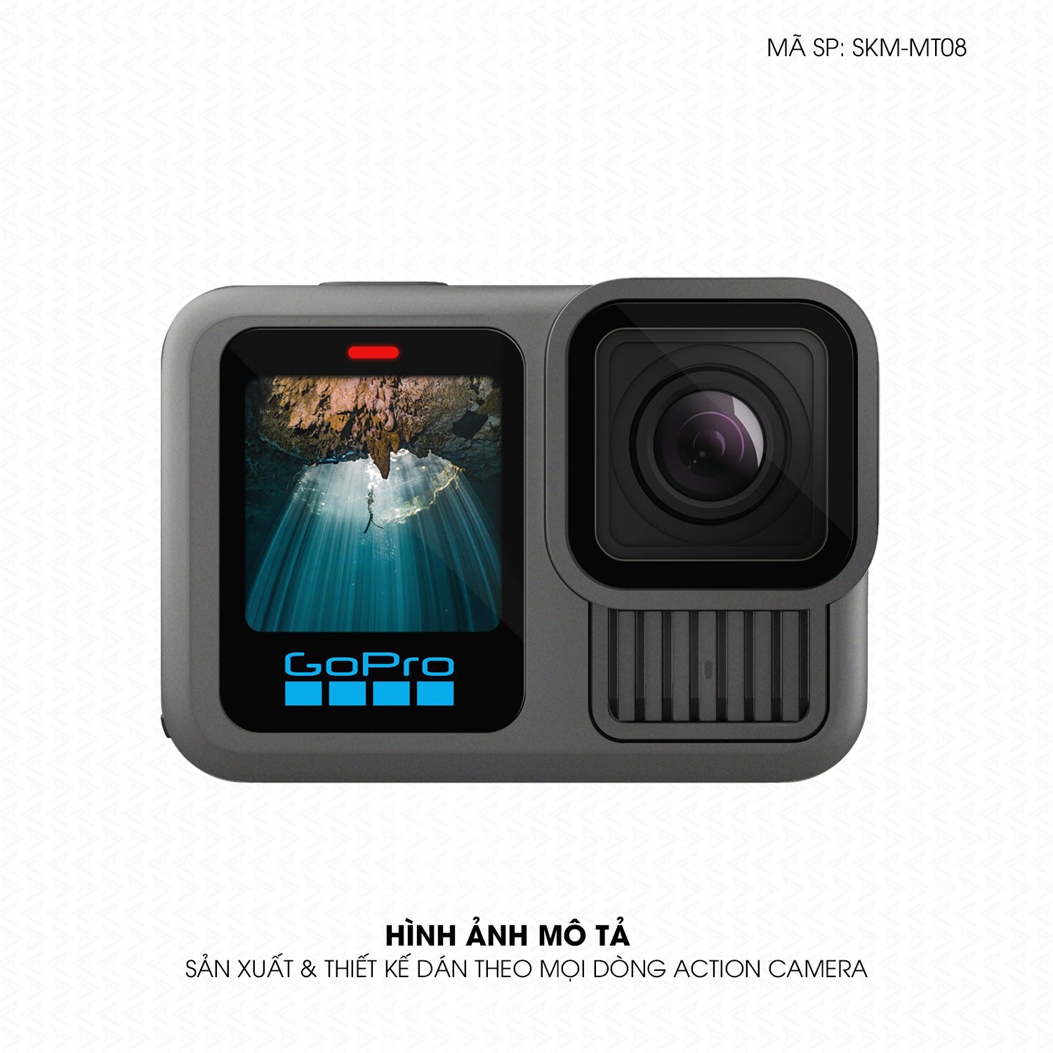 Dán Skin Đổi Màu Action Camera Xám Xi | SKM-MT08