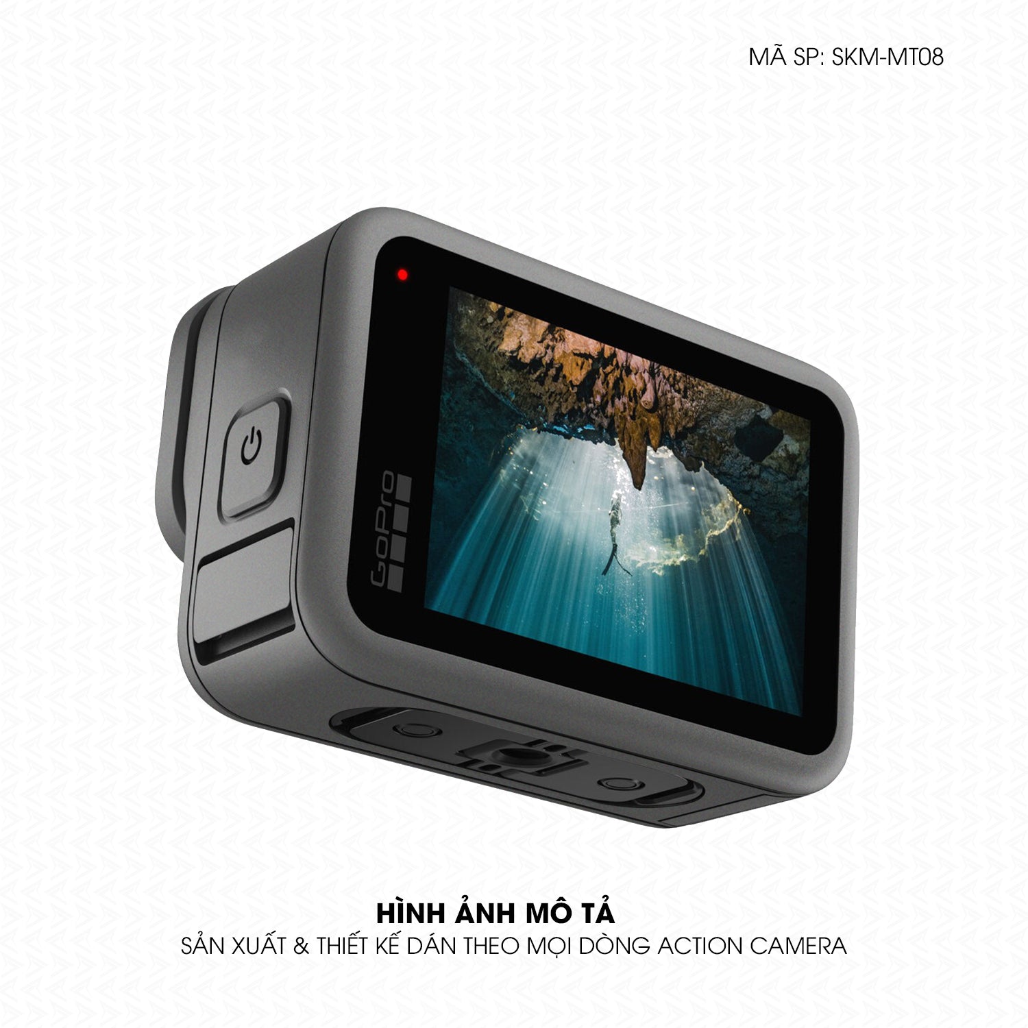 Dán Skin Đổi Màu Action Camera Xám Xi | SKM-MT08