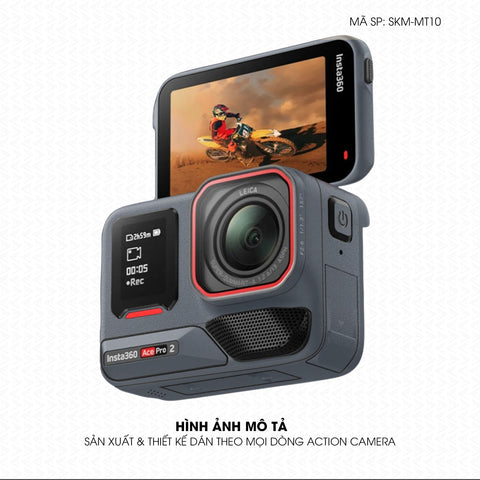 Dán Skin Đổi Màu Action Camera Xanh Xám | SKM-MT10