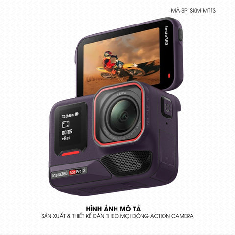 Dán Skin Đổi Màu Action Camera Tím Metallic | SKM-MT13