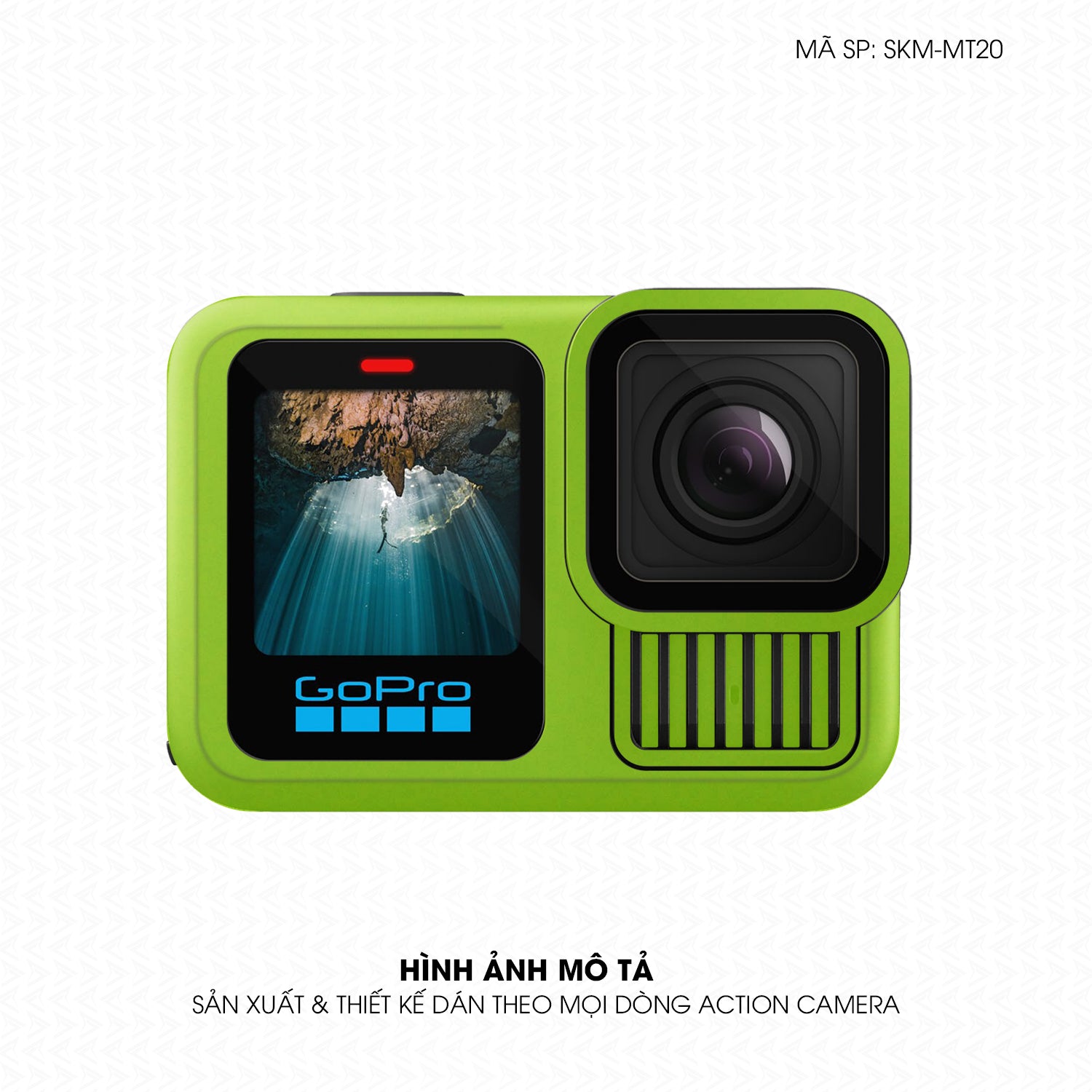 Dán Skin Đổi Màu Action Camera Xanh Nõn | SKM-MT20