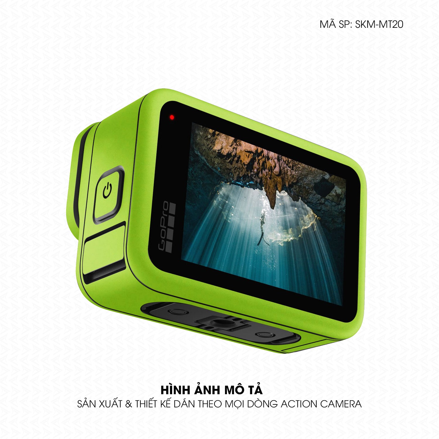 Dán Skin Đổi Màu Action Camera Xanh Nõn | SKM-MT20