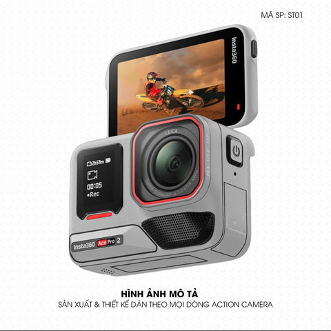 Dán Skin Đổi Màu Action Camera Xám Bạc | SKM-ST01