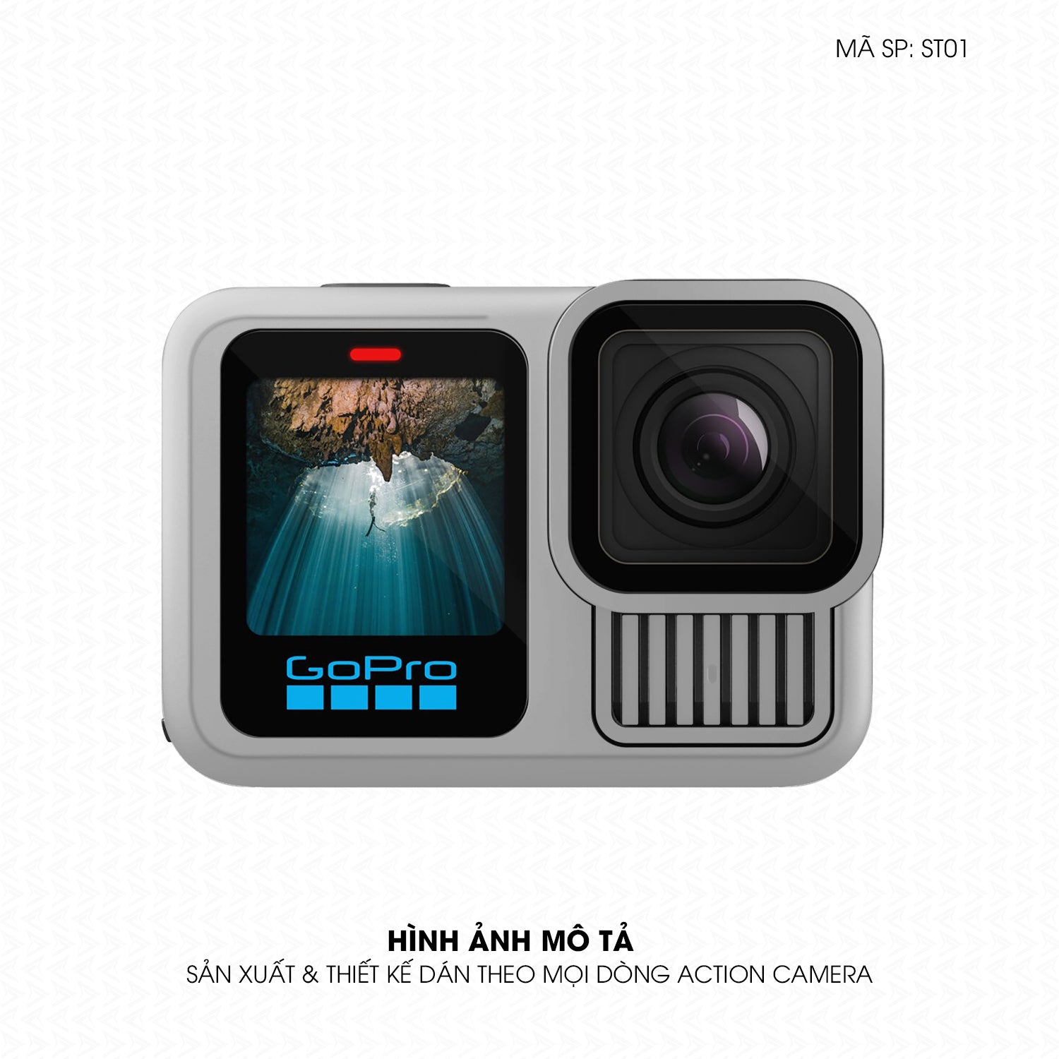 Dán Skin Đổi Màu Action Camera Xám Bạc | SKM-ST01