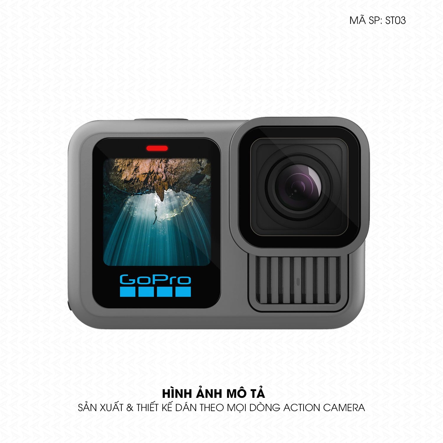Dán Skin Đổi Màu Action Camera Xám | SKM-ST03