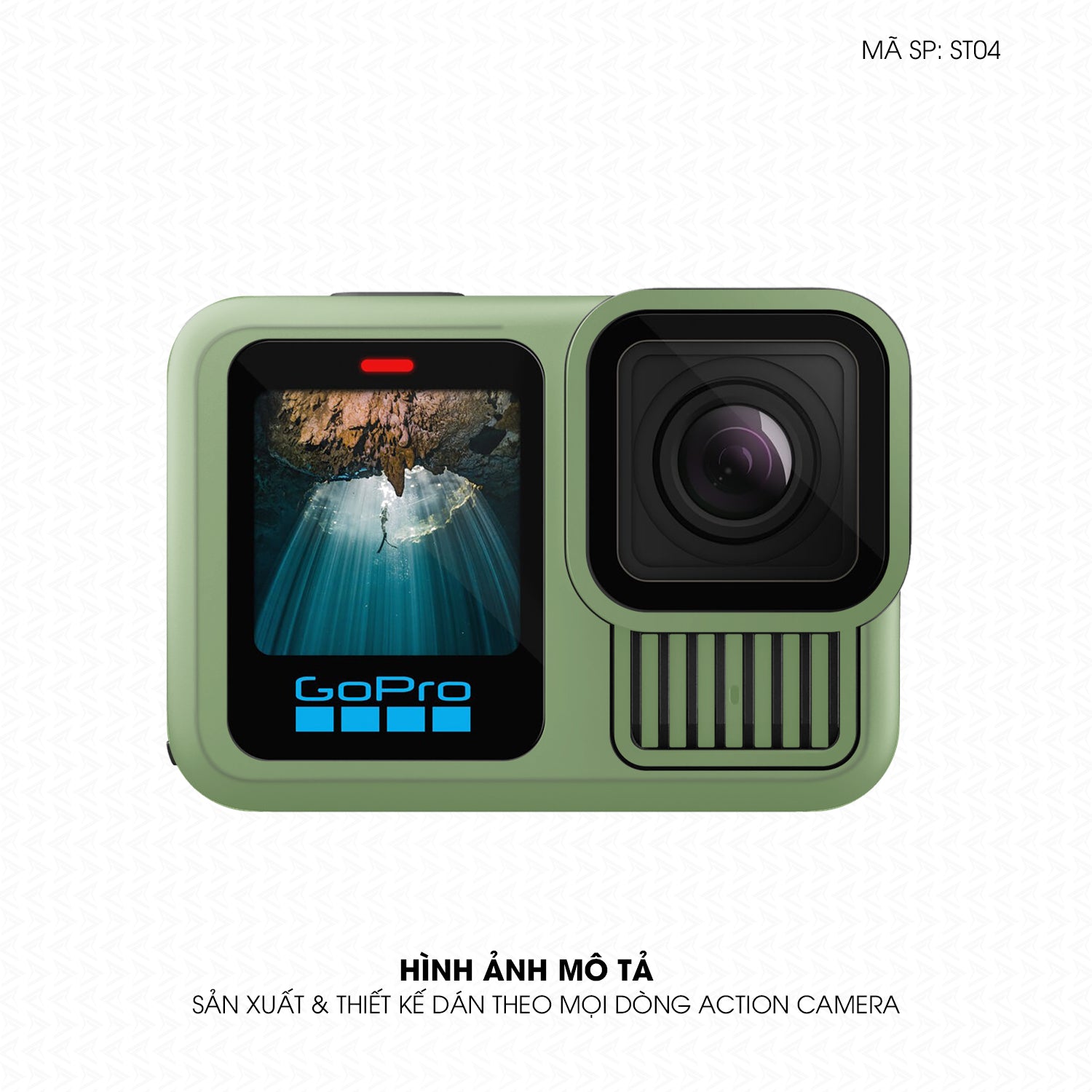 Dán Skin Đổi Màu Action Camera Xanh Lá Nhạt | SKM-ST04