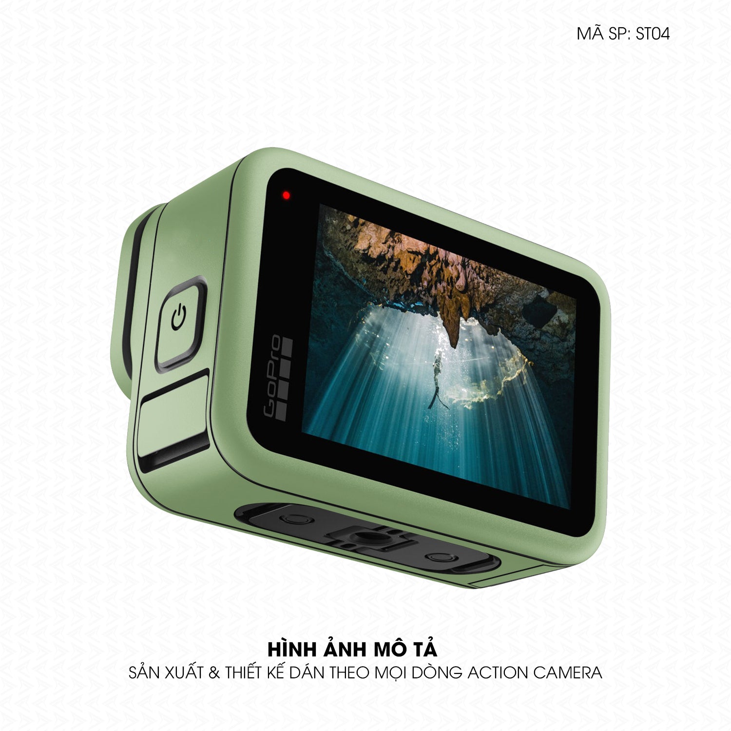Dán Skin Đổi Màu Action Camera Xanh Lá Nhạt | SKM-ST04