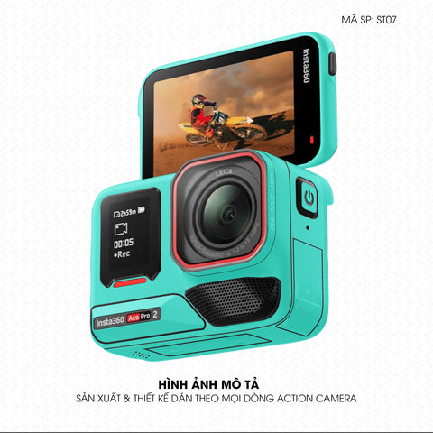 Dán Skin Đổi Màu Action Camera Xanh Tiffany | SKM-ST07