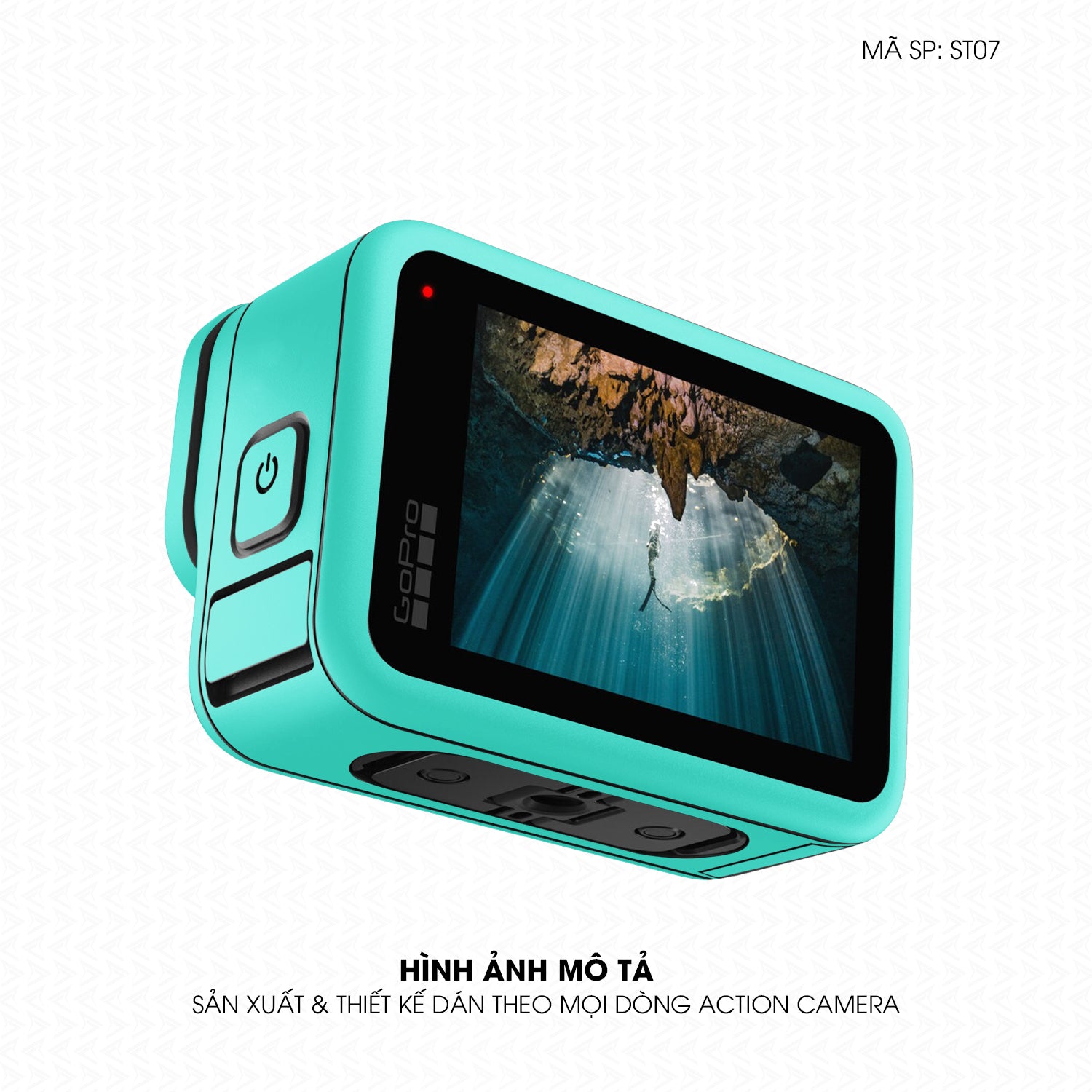 Dán Skin Đổi Màu Action Camera Xanh Tiffany | SKM-ST07