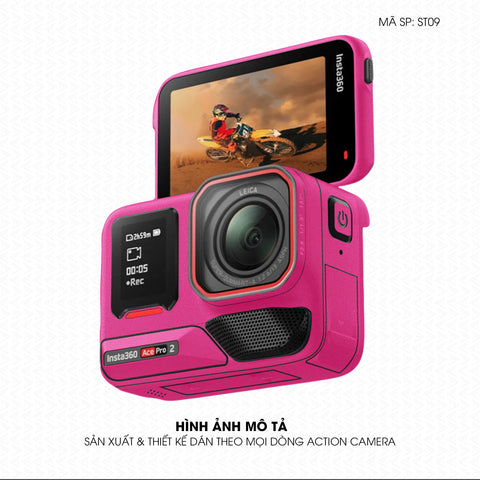 Dán Skin Đổi Màu Action Camera Hồng Đậm | SKM-ST09
