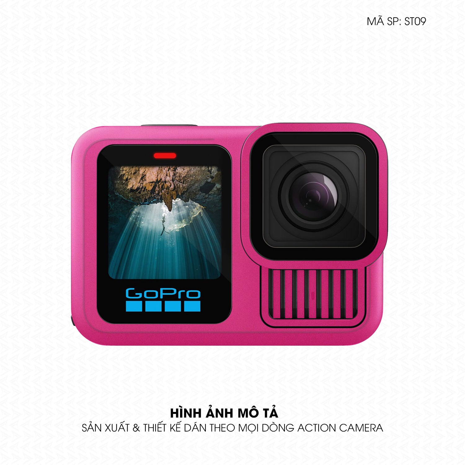 Dán Skin Đổi Màu Action Camera Hồng Đậm | SKM-ST09