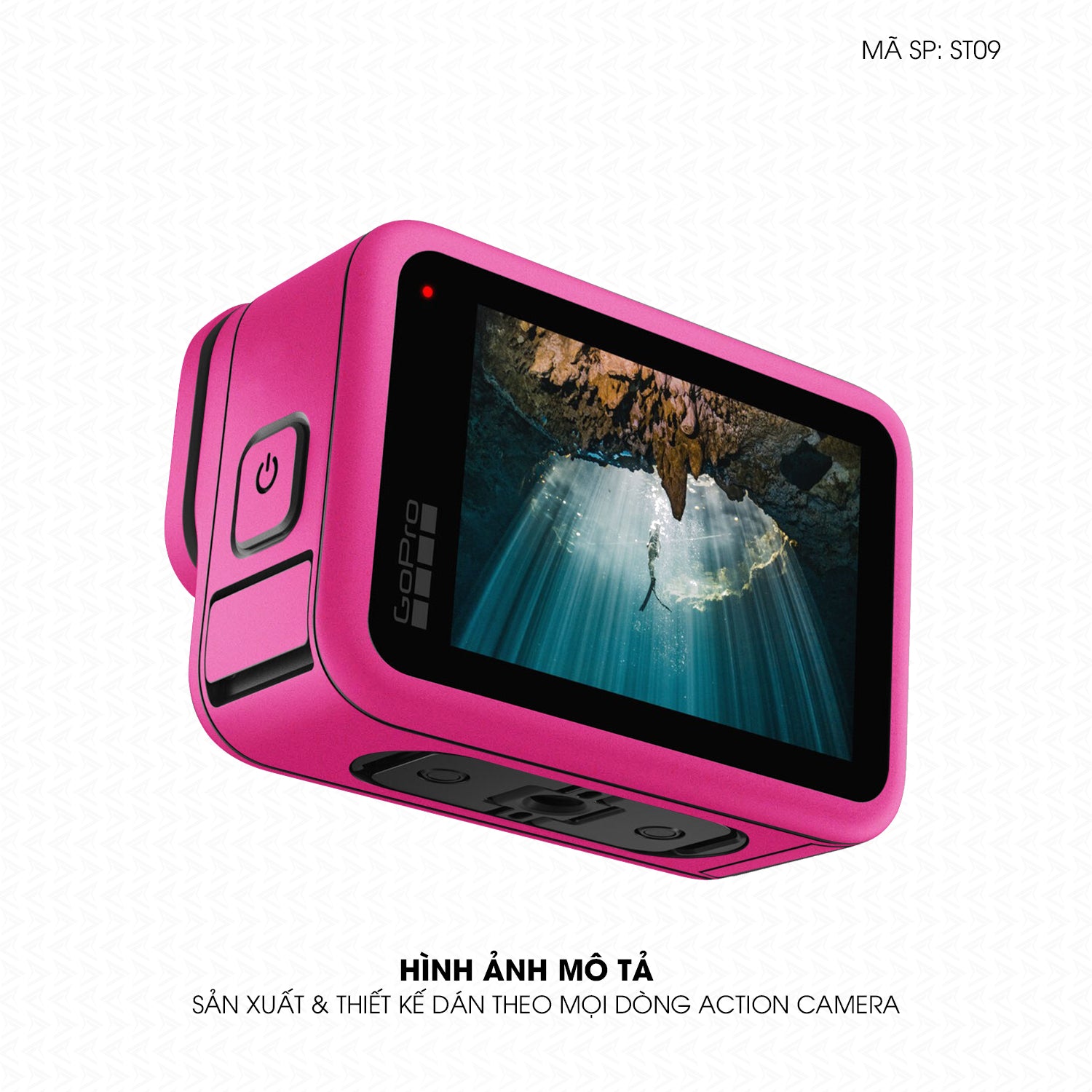 Dán Skin Đổi Màu Action Camera Hồng Đậm | SKM-ST09