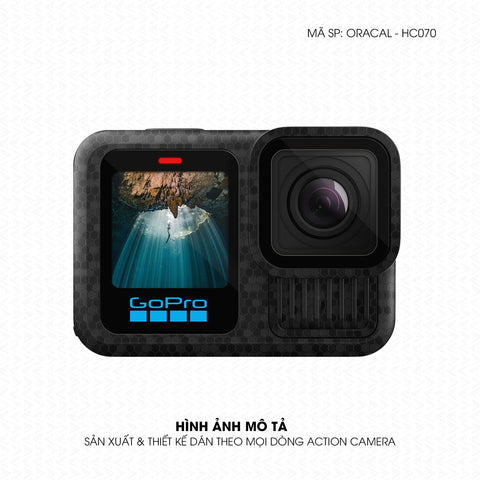Dán Skin Action Camera Vân Tổ Ong Đen  | ORACAL-HC070