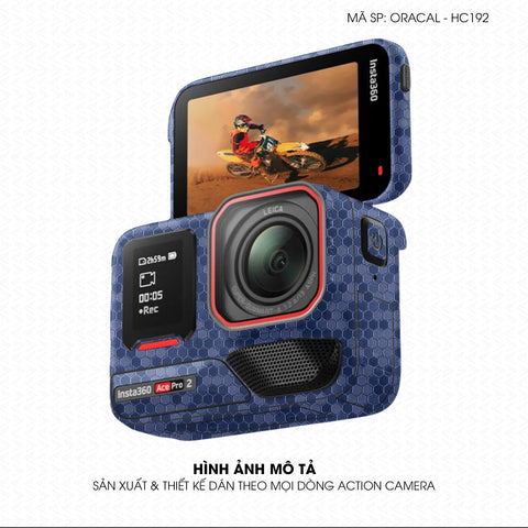 Dán Skin Action Camera Vân Tổ Ong Xanh  | ORACAL-HC192