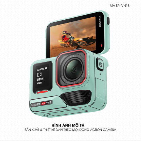Dán Skin Đổi Màu Action Camera Xanh Mint | VN18