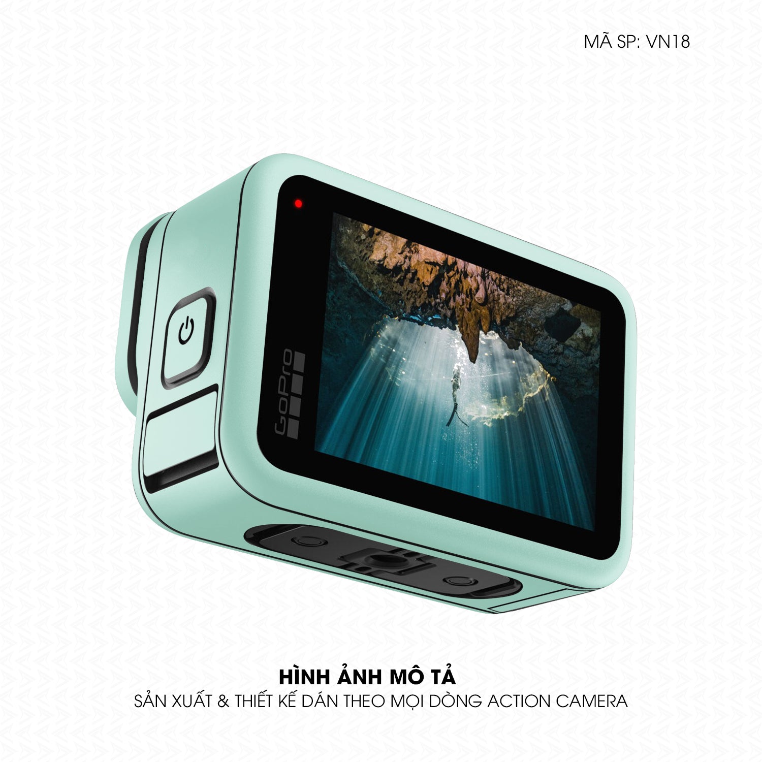 Dán Skin Đổi Màu Action Camera Xanh Mint | VN18