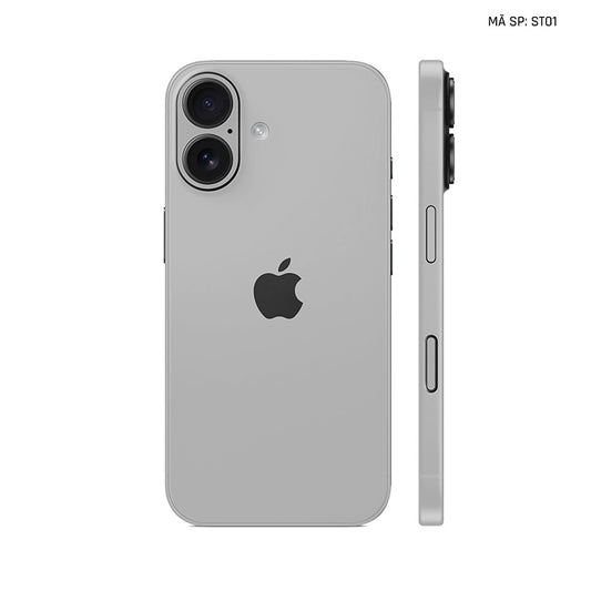 Dán Skin Iphone 17 | Air | Pro | Pro Max Đổi Màu Xám Bạc | ST01