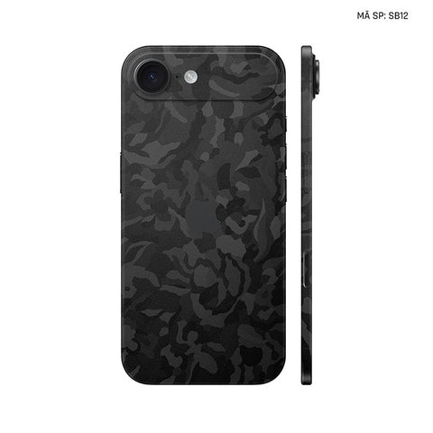 Dán Skin Iphone 17 | Air | Pro | Pro Max 3M Vân Camo Đen | SB12