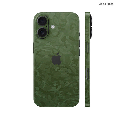 Dán Skin Iphone 17 | Air | Pro | Pro Max 3M Vân Camo Xanh | SB26