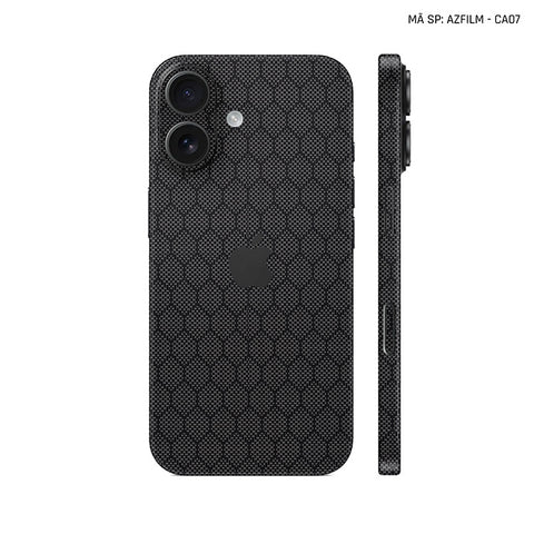 Dán Skin Iphone 17 | Air | Pro | Pro Max Vân Carbon Fiber Đen | SKM-CA07