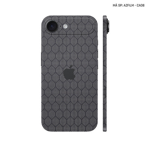 Dán Skin Iphone 17 | Air | Pro | Pro Max Vân Carbon Fiber Xám | SKM-CA08