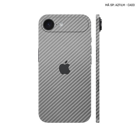 Dán Skin Iphone 17 | Air | Pro | Pro Max Vân Carbon Xám | AZFILM-CA03