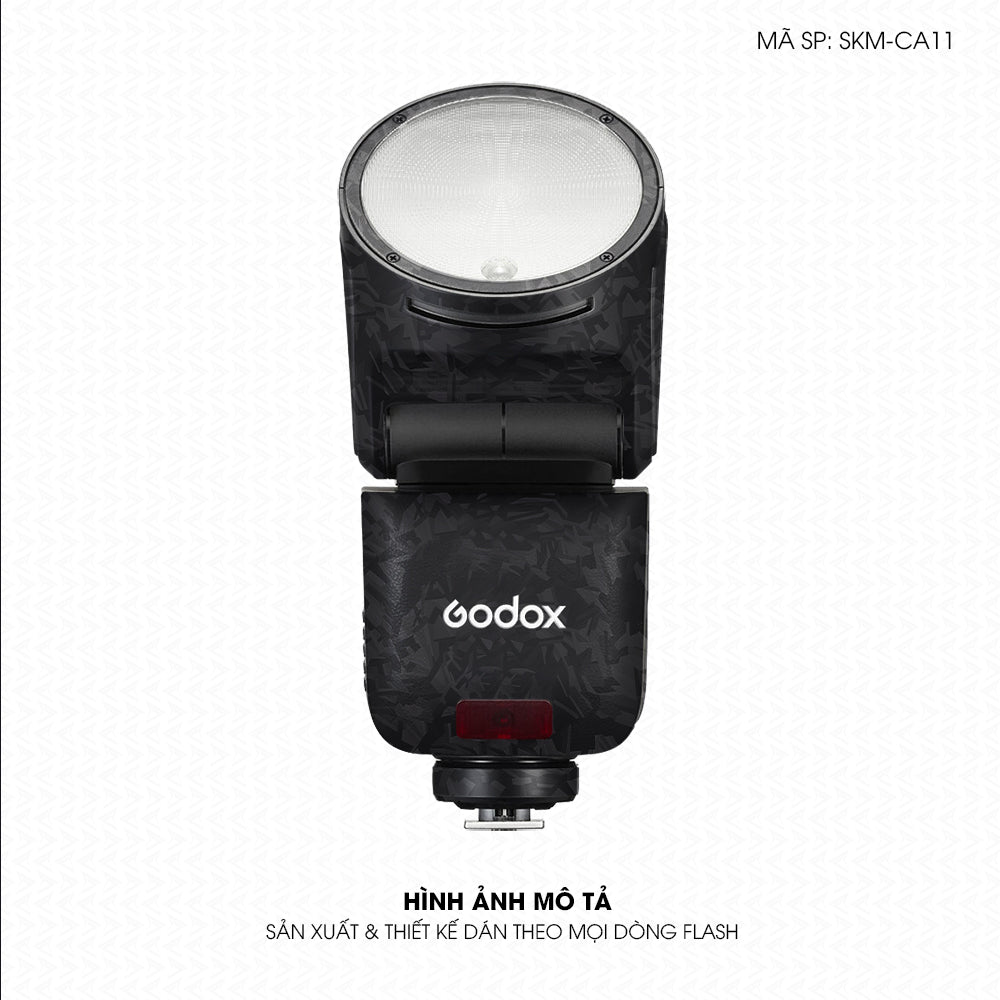 Dán Skin Đèn Flash Vân Carbon Forget | SKM-CA11