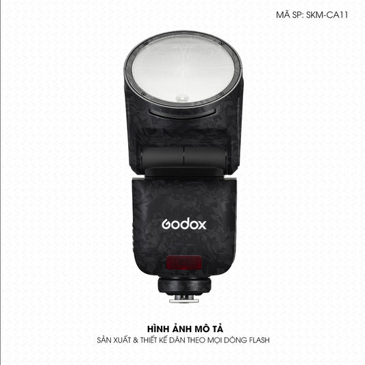 Dán Skin Đèn Flash Vân Carbon Forget | SKM-CA11