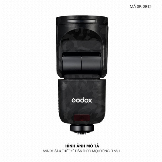Dán Skin Đèn Flash Vân Camo Đen | SB12
