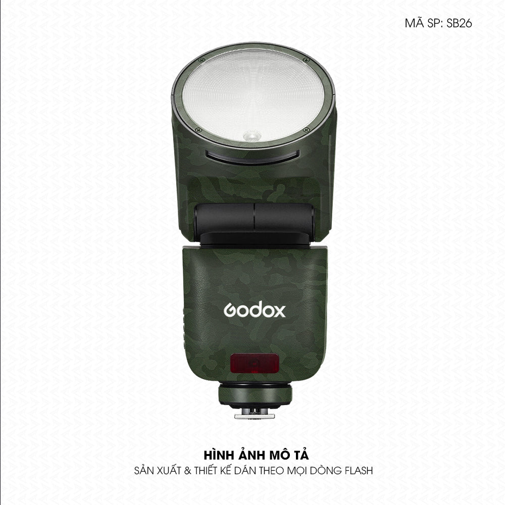 Dán Skin Đèn Flash Vân Camo Xanh | SB26