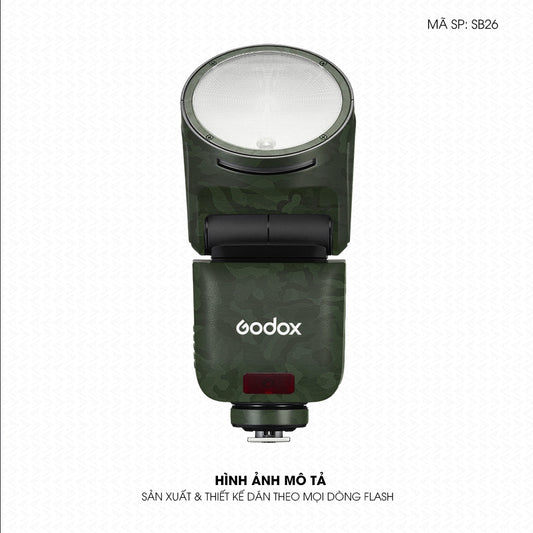 Dán Skin Đèn Flash Vân Camo Xanh | SB26