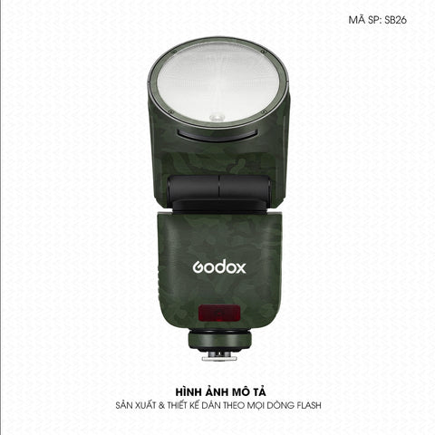 Dán Skin Đèn Flash Vân Camo Xanh | SB26