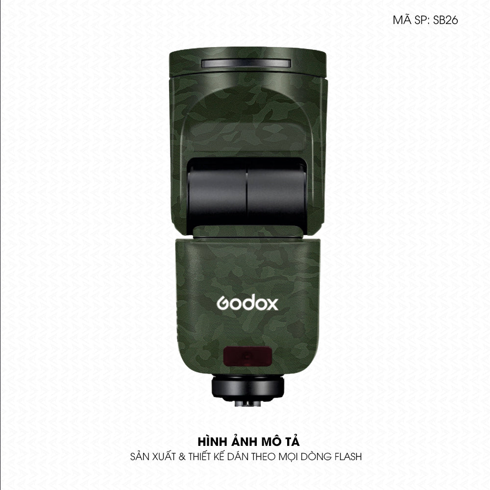 Dán Skin Đèn Flash Vân Camo Xanh | SB26