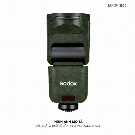 Dán Skin Đèn Flash Vân Camo Xanh | SB26