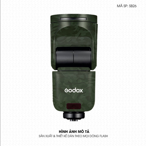 Dán Skin Đèn Flash Vân Camo Xanh | SB26