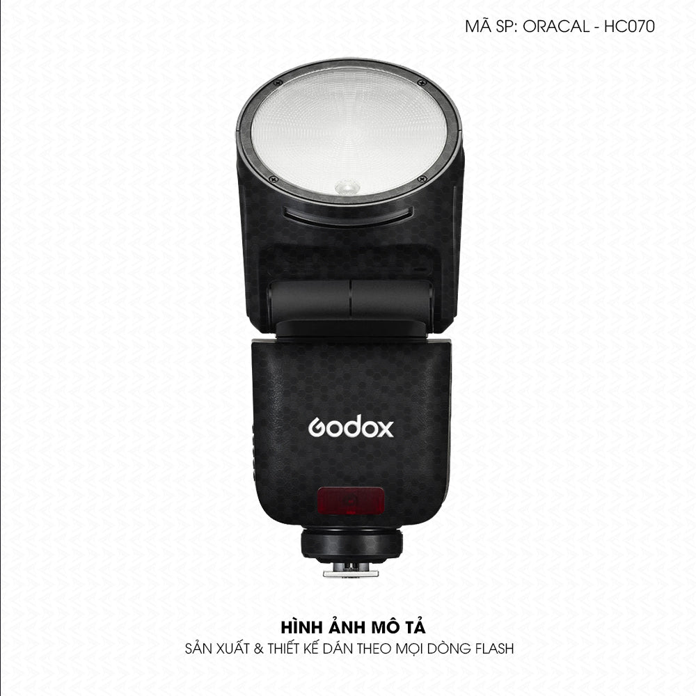 Dán Skin Đèn Flash Vân Tổ Ong Đen  | ORACAL-HC070