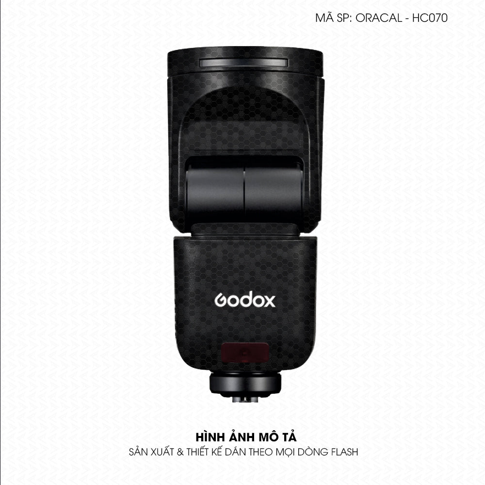 Dán Skin Đèn Flash Vân Tổ Ong Đen  | ORACAL-HC070