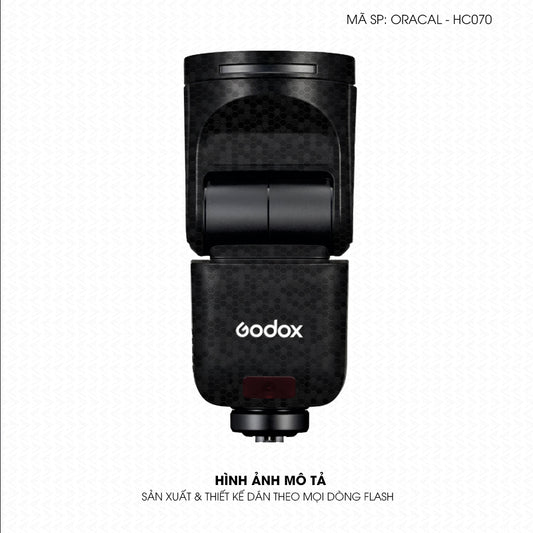 Dán Skin Đèn Flash Vân Tổ Ong Đen  | ORACAL-HC070