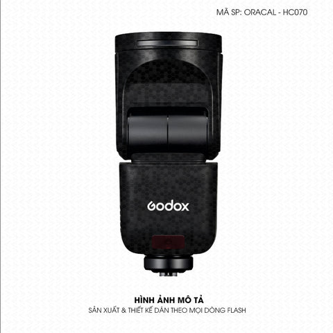 Dán Skin Đèn Flash Vân Tổ Ong Đen  | ORACAL-HC070
