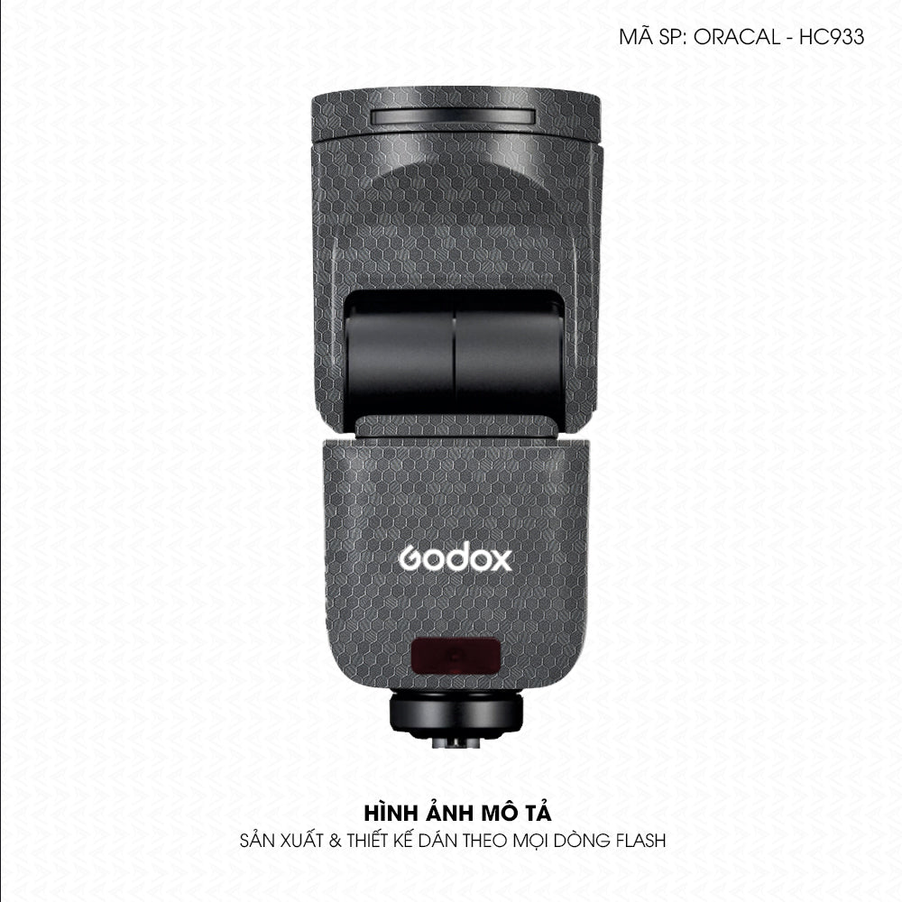 Dán Skin Đèn Flash Vân Tổ Ong Xám  | ORACAL-HC933