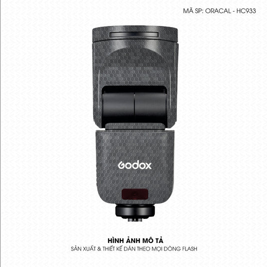 Dán Skin Đèn Flash Vân Tổ Ong Xám  | ORACAL-HC933