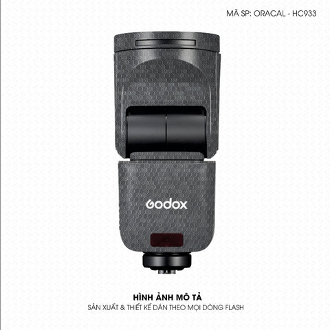 Dán Skin Đèn Flash Vân Tổ Ong Xám  | ORACAL-HC933