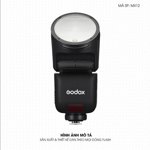 Dán Skin Đèn Flash Vân Matrix Black  | MX12