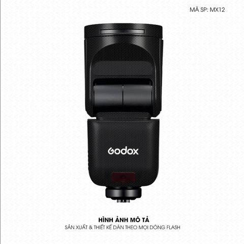 Dán Skin Đèn Flash Vân Matrix Black  | MX12