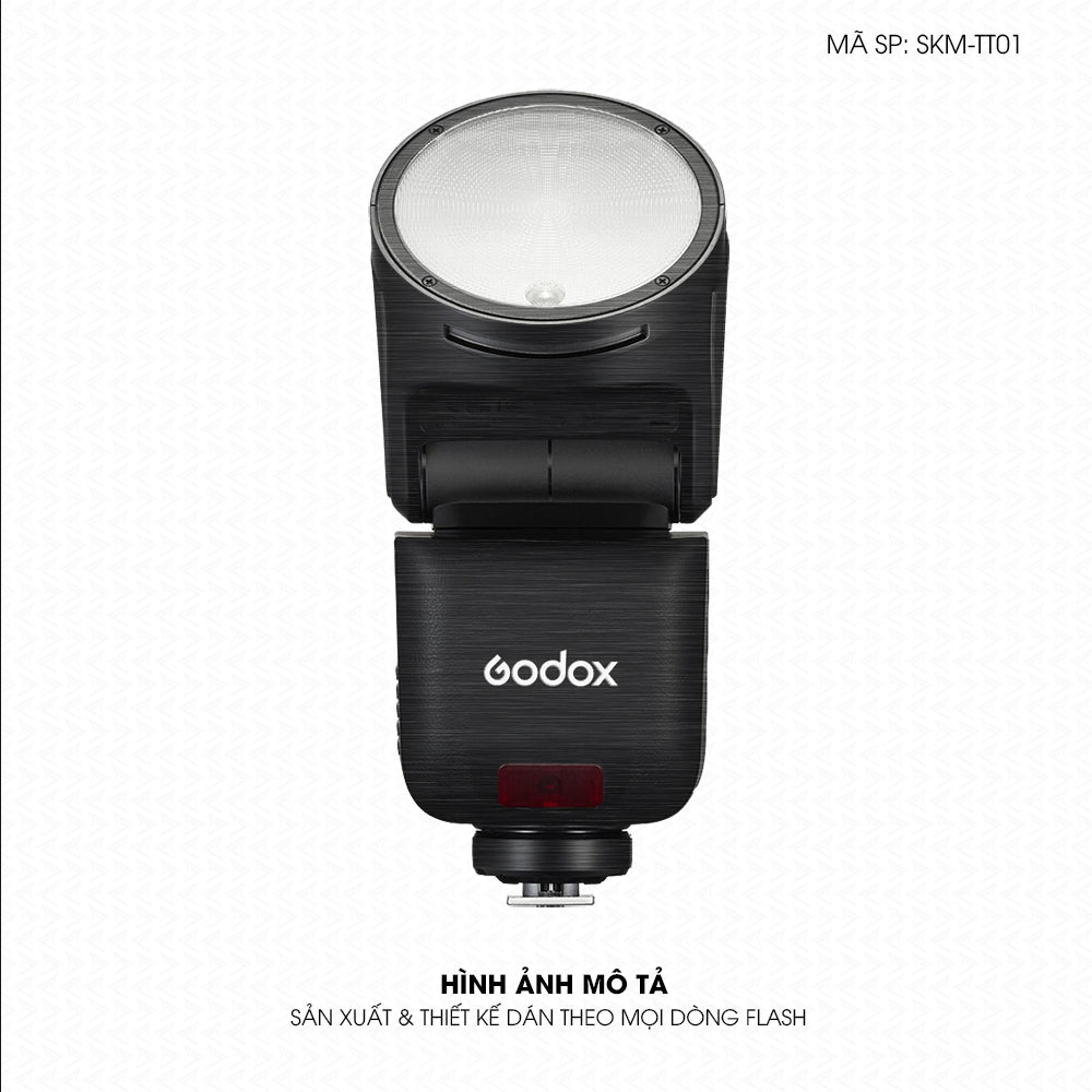 Dán Skin Đèn Flash Vân Xước Titan Đen | SKM-TT01