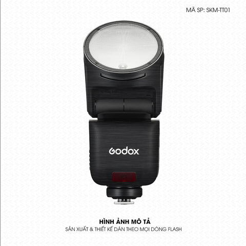 Dán Skin Đèn Flash Vân Xước Titan Đen | SKM-TT01