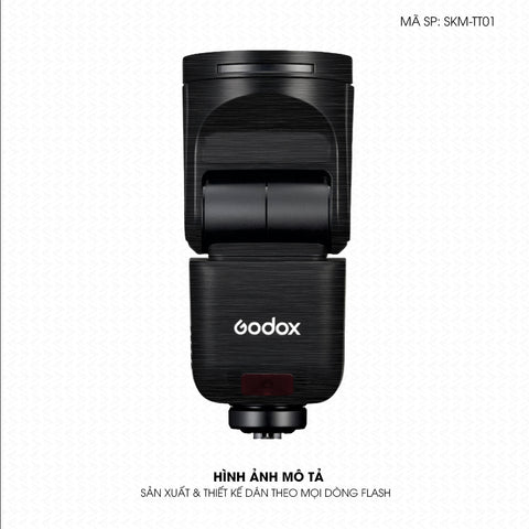 Dán Skin Đèn Flash Vân Xước Titan Đen | SKM-TT01