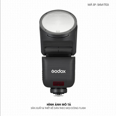 Dán Skin Đèn Flash Vân Xước Titan Đen Xám | SKM-TT03